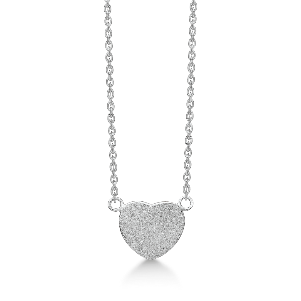 Sølv collier rhodineret