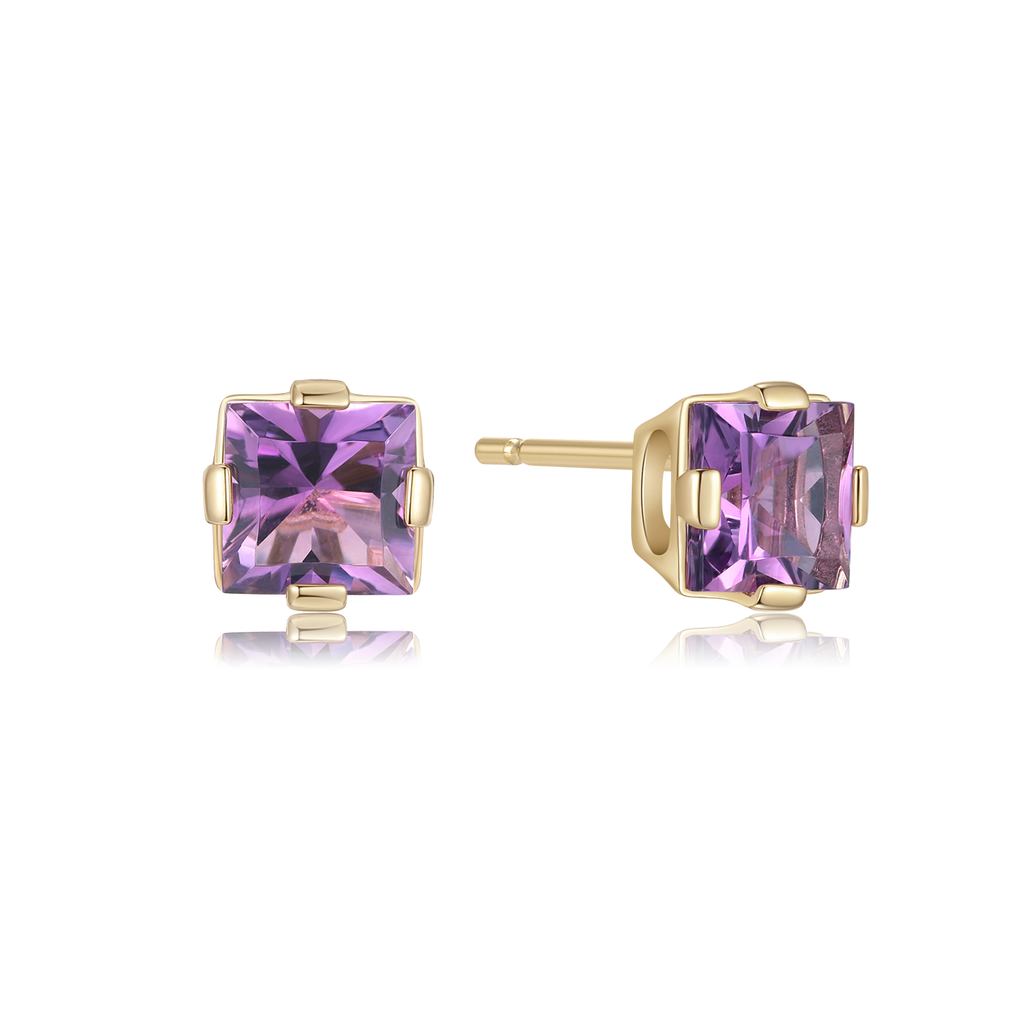 8 kt. Ørestikker Ametyst