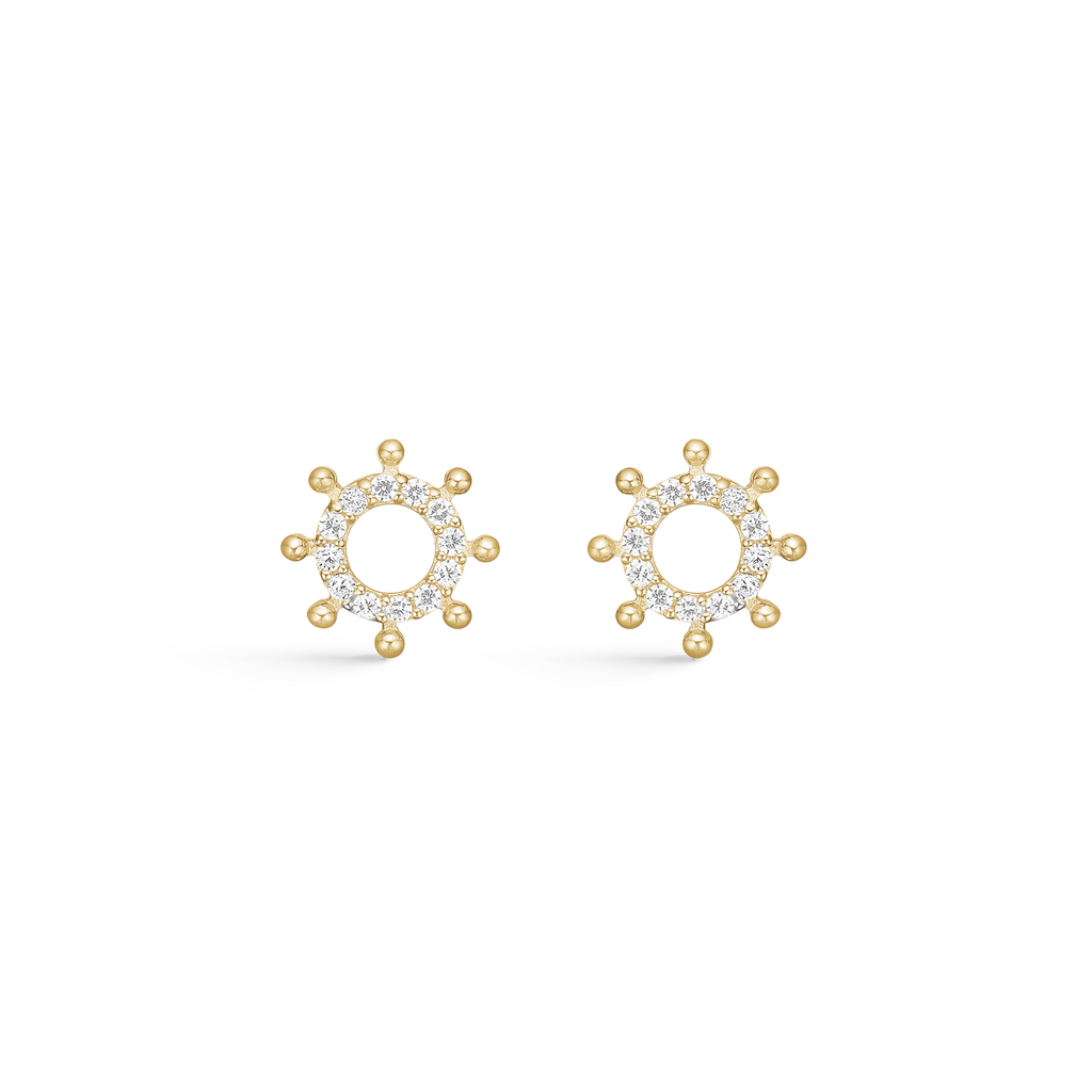 8 kt. Ørestikker Zirconia