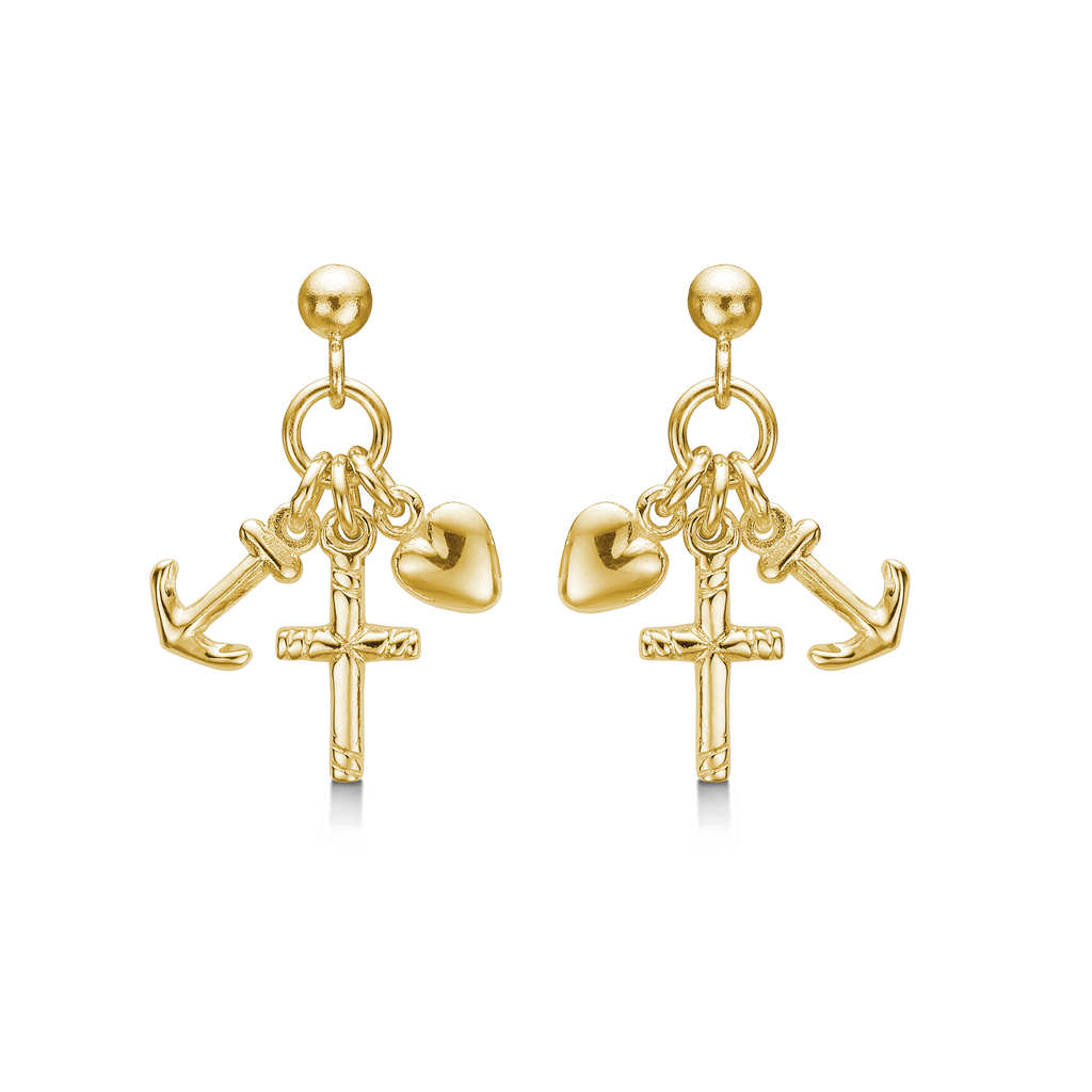 Ørehængere tro, håb og kærlighed.