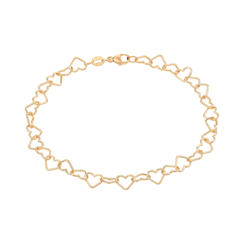 Armbånd Hjerter 21 cm.